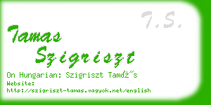 tamas szigriszt business card